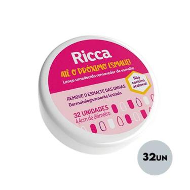 Imagem de Lenços Umedecidos Removedor de Esmalte 32un 4,4cm Ricca