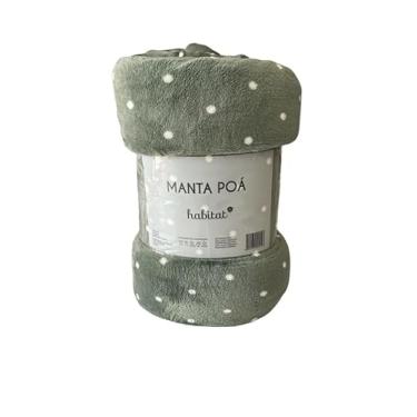 Imagem de Manta Microfibra Casal - Estampa Poá (Verde)