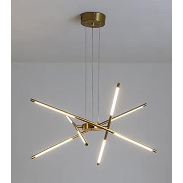 Imagem de Luminária pendente criativa Sputnik LED moderna para mesa de jantar, luminária de teto regulável com controle remoto, lustre para sala de estar, luminária de mesa de jantar com altura ajustá