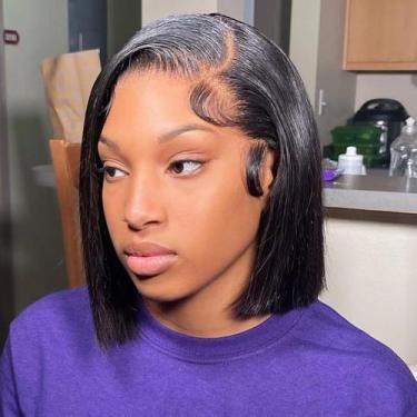 Imagem de Peruca CISWER Bob Straight 13x4 de renda frontal 100% cabelo humano