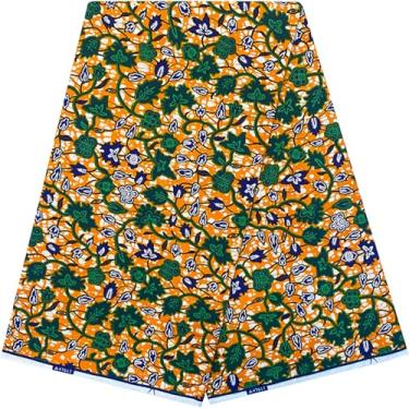 Imagem de HongyuAmy Tecidos de impressão africana 100% algodão tecido de cera Ankara 6 jardas para vestido (A1)