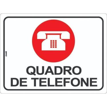 Imagem de Placa de Sinalização - Aviso: Quadro de Telefone e Painel de Ramais  I