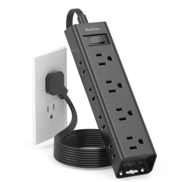 Imagem de Protetor de sobretensão Power Strip Addtam 6 pés com 12 tomadas preto