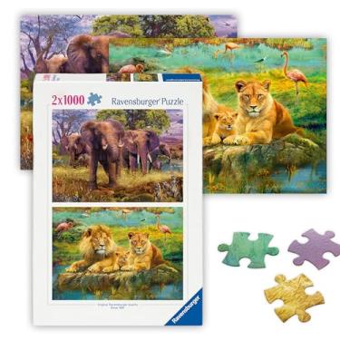 Imagem de Ravensburger Quebra-cabeça 12000340 - Animais africanos - Quebra-cabeça de 2 x 1000 peças para adultos e crianças a partir de 14 anos
