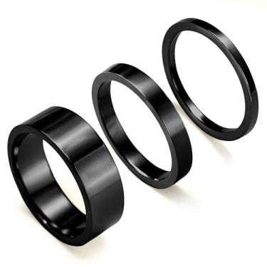 Imagem de Anéis de prata para mulheres que não mancham, alianças de casamento de ouro para homens, conjunto de anéis rosados de aço inoxidável para joias tamanho 5-13, 8, Aço inoxidável, Sem pedra preciosa