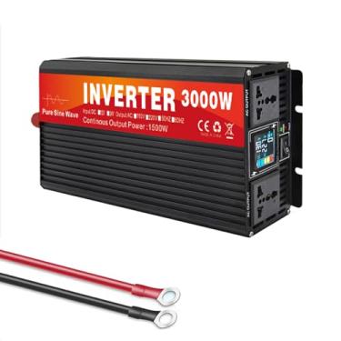 Imagem de HENGJINGTR Inversor de onda senoidal pura 3000W DC 12V-72V carregador fase dividida entrada DC saída CA 110V/220V inversor de energia para carro conversor de energia solar,48v to 220v