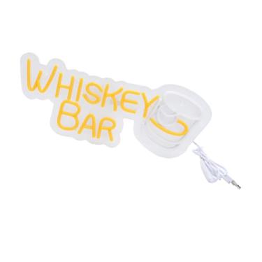 Imagem de Garosa Sinal de Néon LED, Luz de Barra de Uísque Alimentada por USB Acrílico, Decoração de Parede Regulável para Clubes e Tabernas