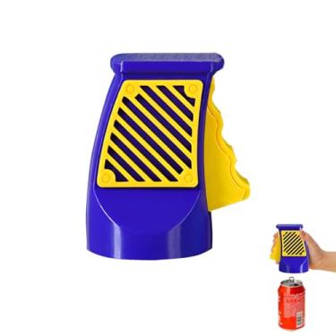 Imagem de Abridor de lata de refrigerante impresso em 3D - abridor de lata com uma mão para latas de bebidas de refrigerante, alça ergonômica para fácil abertura, adequado para unhas (amarelo roxo)