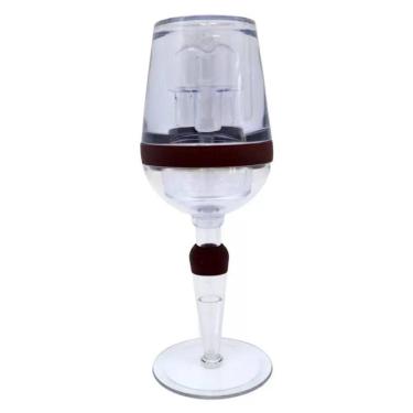 Imagem de Aerador De Vinho Taça Decanter Oxigenador Filtro Portátil Luxo Em Acrílico