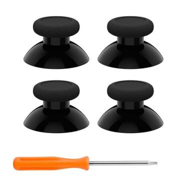 Imagem de Replacement Joystick Fit for Xbox Series X/S Controller - 4 PCS Thumbsticks Analog Stick Parts Fit for Xbox One S/X/Elite Controller with Repair Kit Screwdriver - Black