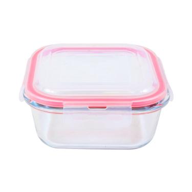 Imagem de Pote de Vidro Hermético Quadrado Le Click Transparente 800ml