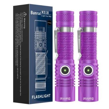 Imagem de Lanterna tática Banral K518 Recarregável USB-C Roxa x2