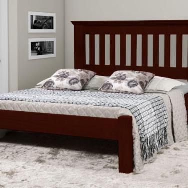 Imagem de Cama Queen Size Texas de Madeira Tauari Mogno