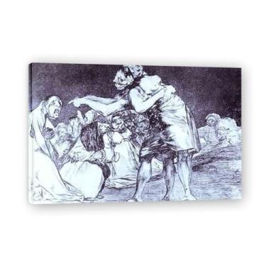 Imagem de LKXGRRSFG Impressão em tela romântica espanhola de Francisco De Goya - Obra-prima do influente pintor romântico 30 x 45 cm sem moldura