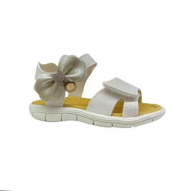 Imagem de Sandália Casual Klin Tic Tac Infantil 171225 Off White-Feminino