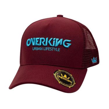 Imagem de Boné Overking Aba Curva Trucker Lifestyle Vinho-Masculino