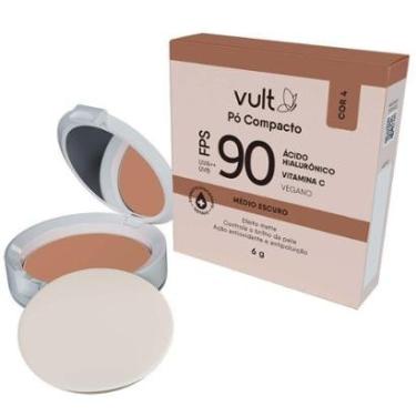 Imagem de Pó Compacto Facial Vult FPS90 Médio Escuro-Feminino