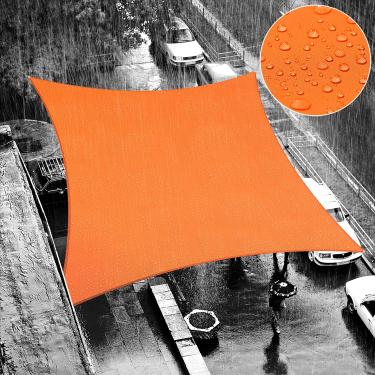 Imagem de ShadeMart 3,5 m x 25,4 m laranja quadrado impermeável toldo abrigo de toldo de vela, 95% de bloqueio UV e resistente à água SMSLR, garagem de jardim para pátio externo (fazemos tamanho personalizado)