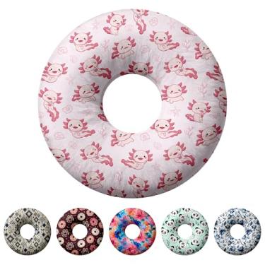 Imagem de Travesseiro de piercing de orelha para dormir de lado, travesseiros com furos para dor de ouvido, travesseiro de donut para adultos, CNH, alívio de dor de ouvido, almofada de pressão e orifício no