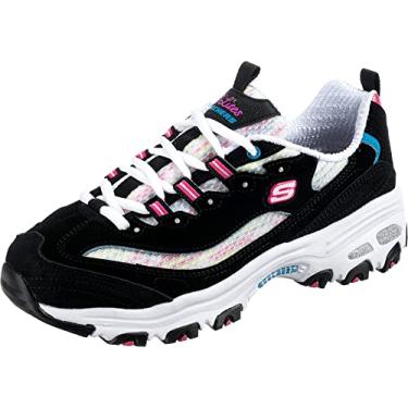 Imagem de Skechers D'Lites - Life Saver Feminino, Preto, 5.5 X-Wide