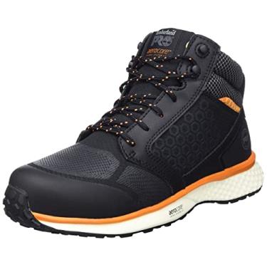 Imagem de Timberland Sapato Masculino de Construção Cano Médio, Preto Russet Laranja, 10.5