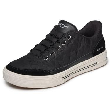 Imagem de Skechers Tênis masculino sem cadarço Arcade Charming Daze Hands Free Slip-ins, Preto verdadeiro, 43