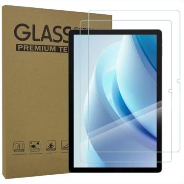 Imagem de AKNICI Pacote com 2 protetores de tela de vidro temperado para tablet DOOGEE U13 polegadas, transparência ultra transparente, antirarranhões, dureza 9H