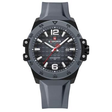 Imagem de Relógio De Quartzo Casual Masculino á Prova D´agua Pulseira Silicone Esportivo Cinza