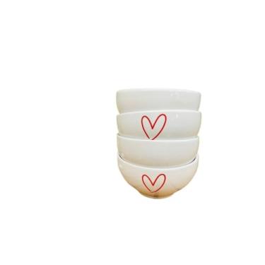 Imagem de Taça cerâmica resistente a altas temperaturas，Tigelas de cerâmica para uso doméstico Kit Jogo 6 Bowl Tigelas Porcelana Cumbuca Sopa Açaí Decorada
