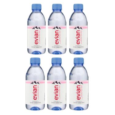 Imagem de ÁGUA MINERAL EVIAN SEM GÁS PET PACK C/6UNID 330ML
