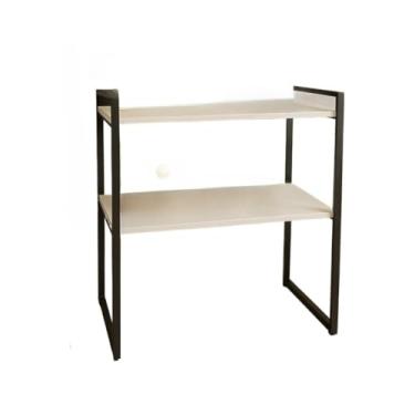 Imagem de Buffet Aparador Cantinho do Café Industrial Multiuso Ferro e MDF Off White e Preto(Off White)