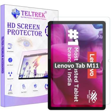 Imagem de Teltrek Pacote com 2 protetores de tela para Lenovo Tab M11 / Protetor de tela para Lenovo Tab K11 2024 11 polegadas Nano Fiber Protetor de tela de vidro temperado – Ultra transparente, dobrável