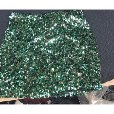 Imagem de Saia de Paetê Brilhoso Malu Com Forro Moda Carnaval 2025 - Marasa Fash