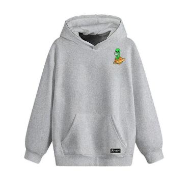 Imagem de Blusão Moletom Canguru Saturno Et Infantil Personalizado com Capuz e Bolso-Unissex