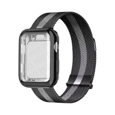 Imagem de Pulseira De Metal Com Fecho Magnético Para Apple Watch, 45mm 44mm 38mm