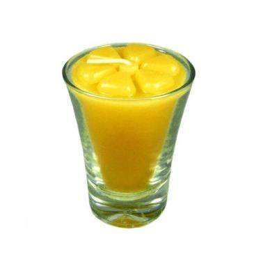 Imagem de Kit 24 velas amarelas 7 cm no copinho 12 h decoração festa - Velitas (