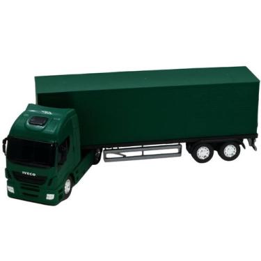 Imagem de Caminhão Baú de Brinquedo Articulado Escala Portas Abríveis Recomendad