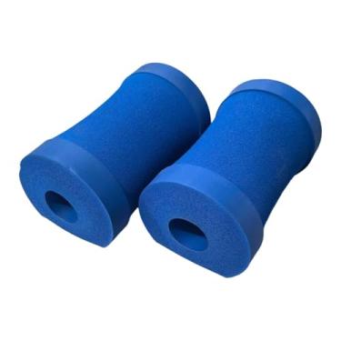 Imagem de KiBcsLic Almofadas para flexões, ideais para exercícios no chão, pilates em casa, confortáveis ​​e portáteis, com suporte para os pulsos e equipamento de, Azul