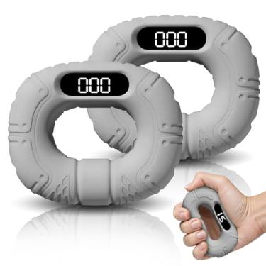 Imagem de Testador de força de aperto de mão atualizado, fortalecedor de mão digital recarregável, fortalecedor de aderência com visor LCD, exercitador de dedo portátil para casa, academia, escritório