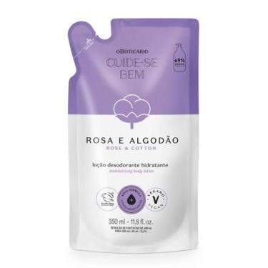 Imagem de Refil Loção Desodorante Hidratante Cuidese Bem Rosa e Algodão 350ml - 