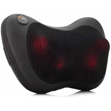 Imagem de Massageador Elétrico Almofada, Shiatsu, Preto, Plástico, 60x18x40 cm, Portátil, Alívio de Tensão Muscular, Massagem nos Ombros