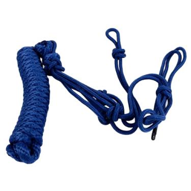 Imagem de CUOFYUNL Corda Cabresto Multi Nós Ajustável Seguro Vestível Tecelagem Cabresto de Cavalo para Treinamento Diário (Azul)