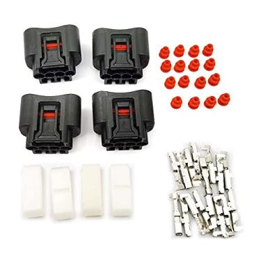 Imagem de DEVMO 4 peças de conector de bobina de ignição compatível com Toyota Lexus Camry 2000-2010 90980-11885