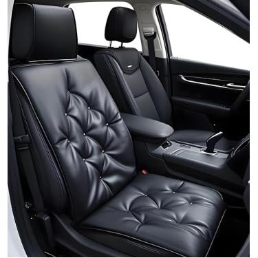 Imagem de Big Ant Almofada de assento de carro, capa de assento de couro PU, almofada de alívio da dor para assento de motorista de carro, cadeira de escritório, uso doméstico, universal para todas as estações,