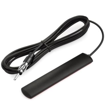 Imagem de SZSAUTO Antena de rádio AM FM estéreo universal para carro, montagem adesiva, antena oculta de para-brisa para carro, caminhão, SUV, receptor estéreo, unidade de cabeça de mídia, amplificador