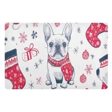 Imagem de STAYTOP Tapete de Natal fofo para entrada externa 81 x 50 cm, tapete de boas-vindas para ambientes externos/internos, tapetes de banho fofos, capacho frontal antiderrapante para entrada, pátio, áreas