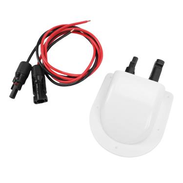 Imagem de Hyuduo Glândula de Cabo Solar IP68 Plugue de Entrada de Cabo Duplo, Conector de Fio ABS à Prova de Intempéries para Painéis Solares, Barco RV, Veículo de Acampamento, Vedação de Segura e Fácil