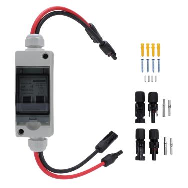 Imagem de LiebeWH Interruptor de Desconexão do Painel Solar 2 Pólos 30a Ip65 Caixa de Disjuntor Ao Ar Livre Com Conectores à Prova de água Ip65 para a Segurança do Fotovoltaico