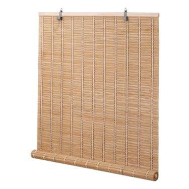 Imagem de Persianas de bambu para janelas internas, persianas de bambu fáceis de instalar para janelas internas, persianas de rolo personalizadas para janela interna e pátio externo, 58 cm L x 162 cm A