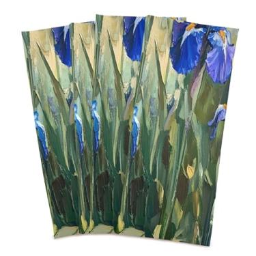 Imagem de xigua Conjunto de 6 panos de prato de cozinha de flores de jardim, toalhas de cozinha macias e altamente absorventes de secagem rápida para limpeza de pratos e limpeza manual, 71 x 45 cm